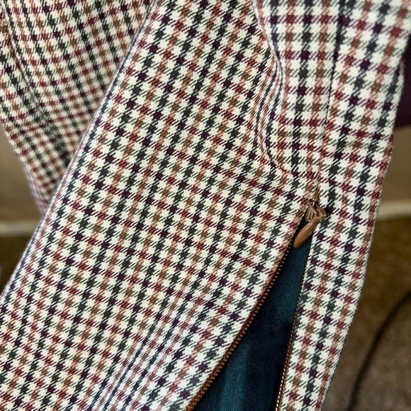 NWT Plaid Pants A New Day Stretch Panel Adaptive Pants Brown Red Cream Pockets - Picture 8 of 13